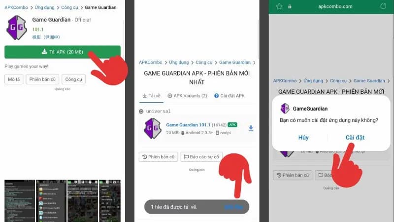 Cài đặt game guardian nhanh trên điện thoại android
