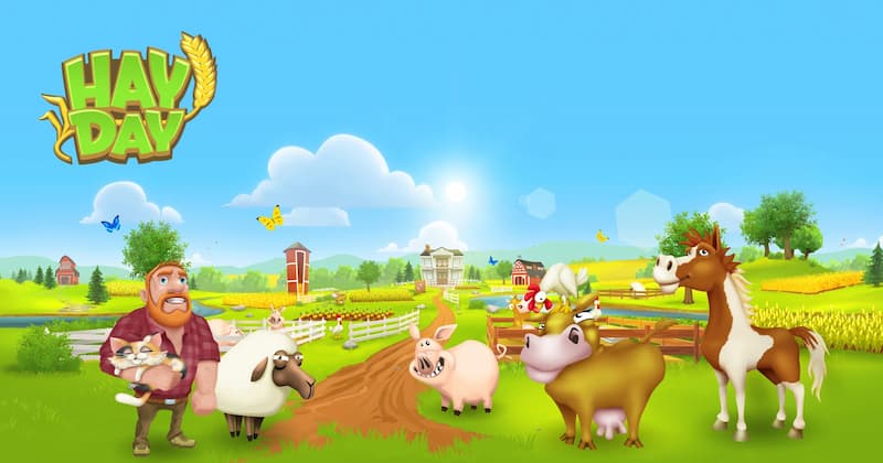 Game nông trại Hay Day với giao diện đáng yêu