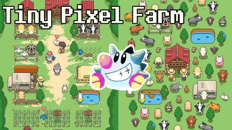 Tiny Farm Pixel sở hữu giao diện pixel ấn tượng, khác biệt