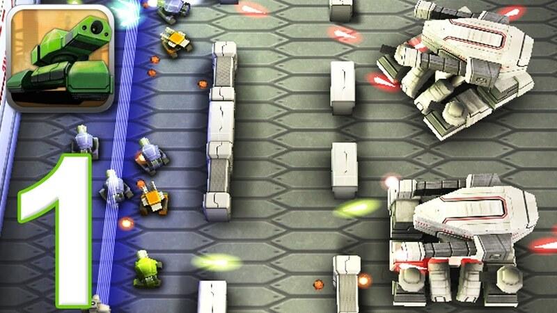 Giao diện bắn xe tăng với Tank Hero: Laser Wars