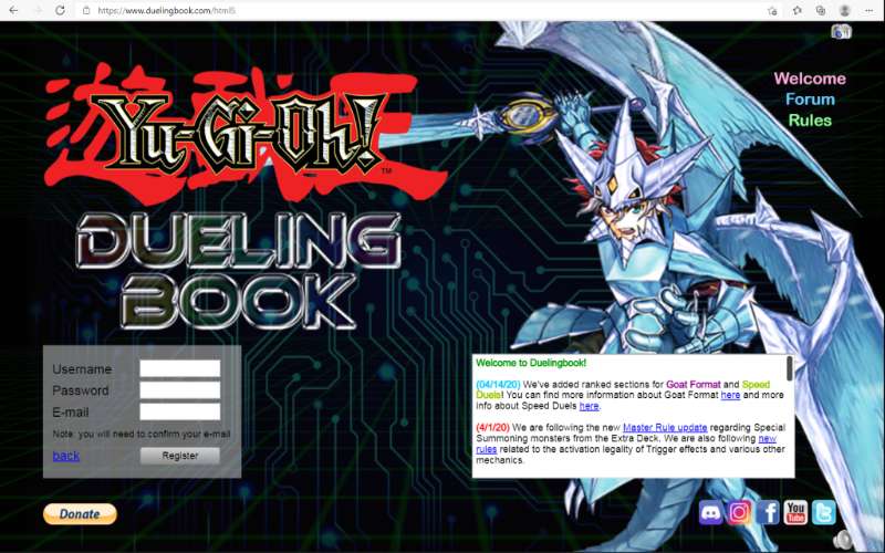 Duelingbook là webgame mang đến trận thi đấu Yugioh thực tế